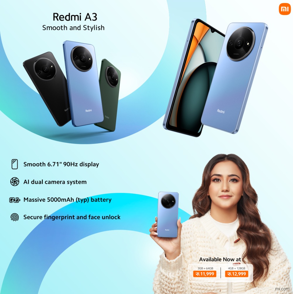 Xiaomi Announces the Launch of Redmi A3 in Nepal